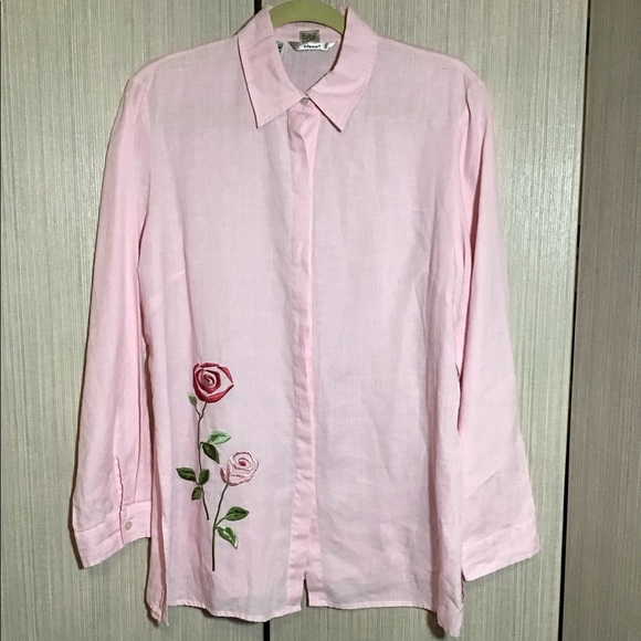 Edward Irish linen embroidered blouse - Picture 1 of 3